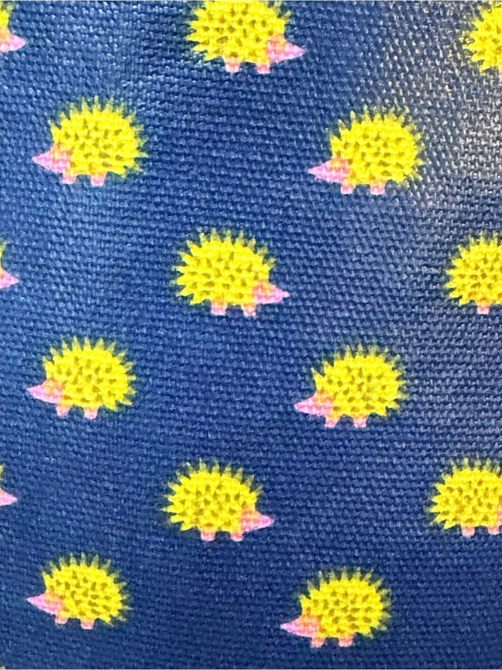 Restored Fossil Canvas Water Resistant Messenger Bag with Hedgehog Print